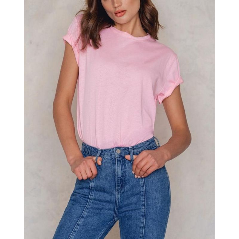 The Shop - Cotton Pink Plain T-Shirt For Women - CP-TS1